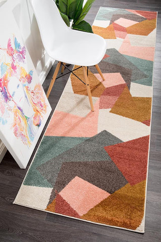 Dimensions Divinity Fragments Blush Modern Runner Rug