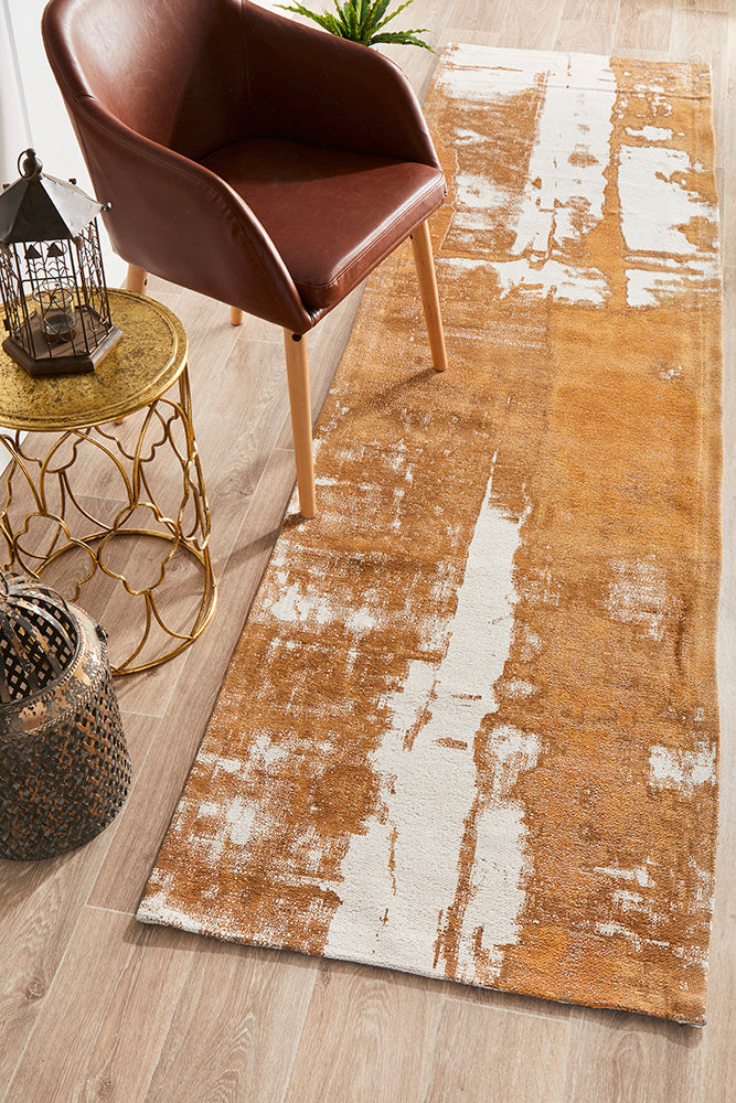 Magnolia 11 Mustard Runner Rug