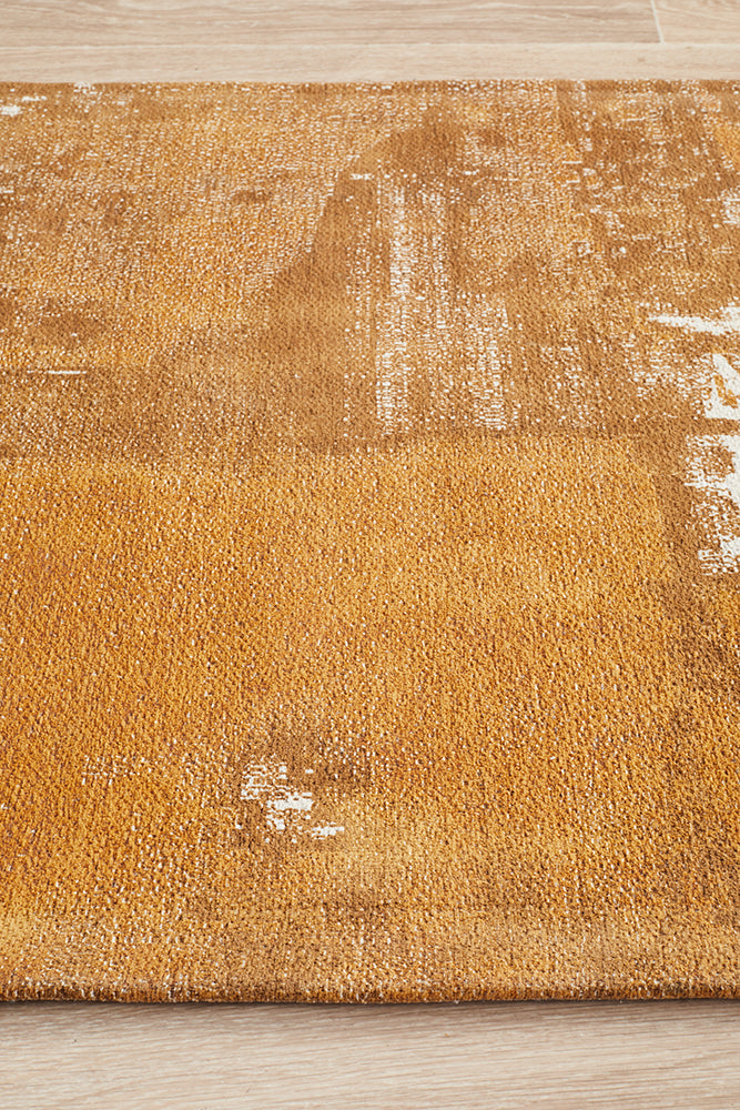 Magnolia 11 Mustard Runner Rug