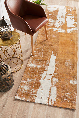 Magnolia 11 Mustard Runner Rug