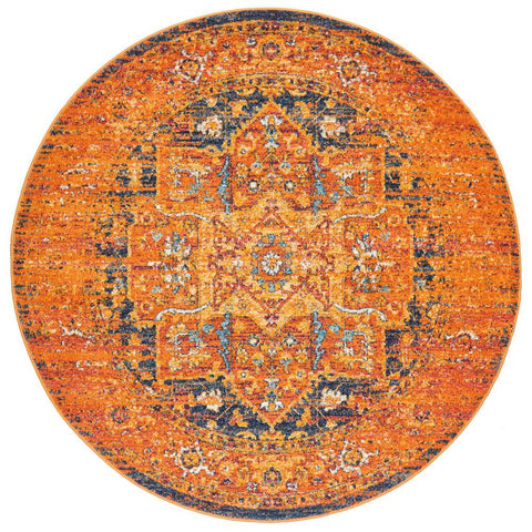 Radiance 400 Rust Round Rug