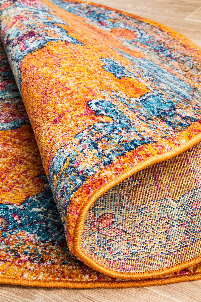 Radiance 433 Rust Round Rug