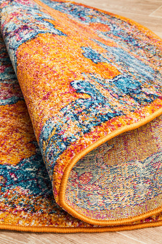 Radiance 433 Rust Round Rug