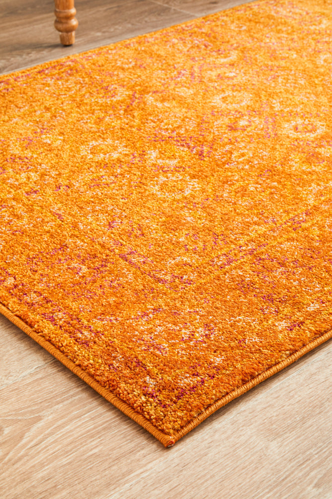 Radiance 444 Burnt Orange Runner Rug