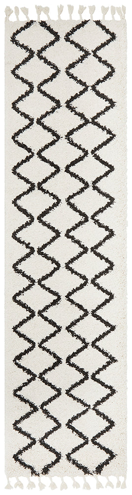 Saffron 11 White Runner Rug